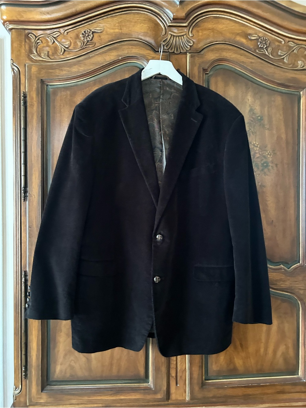 Lauren Ralph Lauren ~ Black Corduroy 2 Button Suit Jacket in size 48L